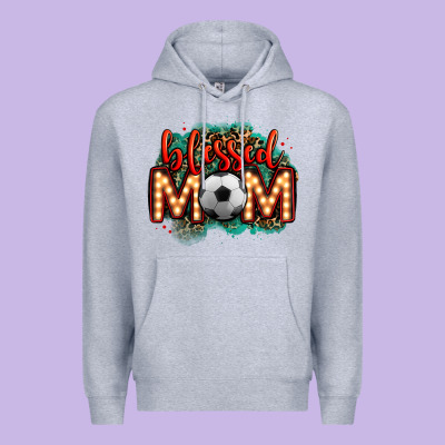 Blessed Soccer Mom Lightbulb Letters Premium Hoodie Designed By Oliviacreatesart