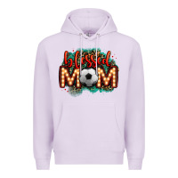 Lilac blessed soccer mom lightbulb letters Premium Hoodie - OliviaCreatesArt