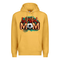 Mustard blessed soccer mom lightbulb letters Premium Hoodie - OliviaCreatesArt