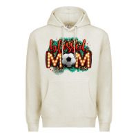 Oatmeal Heather blessed soccer mom lightbulb letters Premium Hoodie - OliviaCreatesArt