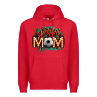 Red blessed soccer mom lightbulb letters Premium Hoodie - OliviaCreatesArt
