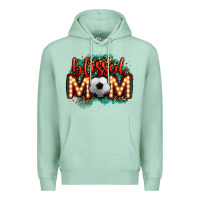 Seafoam blessed soccer mom lightbulb letters Premium Hoodie - OliviaCreatesArt
