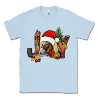 Dusty Blue joy christmas with horse bbs Classic Tee - BundleAndBundleShop