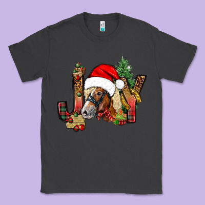 Joy Christmas With Horse Bbs Classic Tee Designed By Bundleandbundleshop
