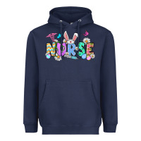 Navy Easter Nurse Heavyweight Hoodie - OliviaCreatesArt