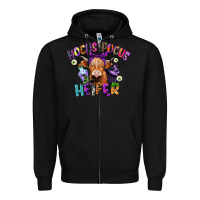 Black hocus pocus heifer Zipper Hoodie - CowGirlArtShop
