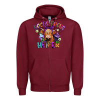 Burgundy hocus pocus heifer Zipper Hoodie - CowGirlArtShop