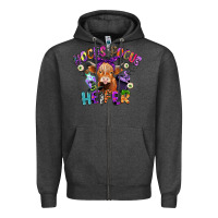 Charcoal Heather hocus pocus heifer Zipper Hoodie - CowGirlArtShop