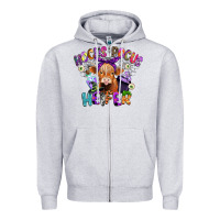 Heather Grey hocus pocus heifer Zipper Hoodie - CowGirlArtShop