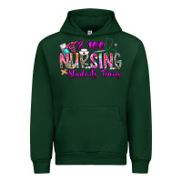 Forest Green 100 Nursing Students Teams Urban Hoodie - CowhideDigitalArt