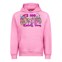 Fuchsia Pink 100 Nursing Students Teams Urban Hoodie - CowhideDigitalArt