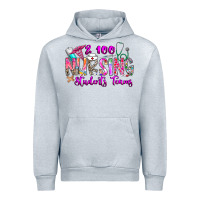 Heather Grey 100 Nursing Students Teams Urban Hoodie - CowhideDigitalArt