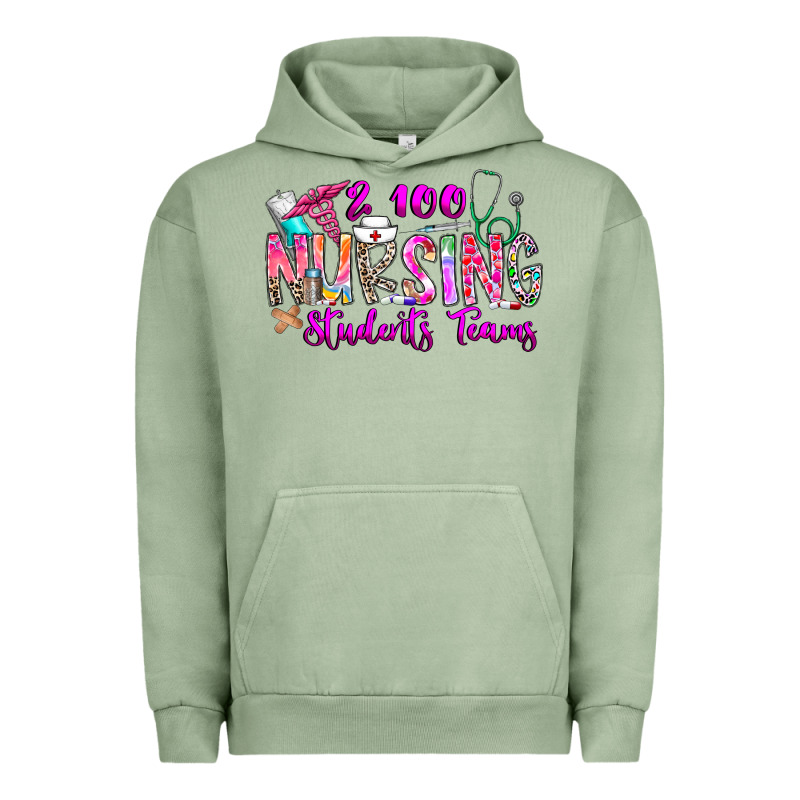 100 Nursing Students Teams Urban Hoodie by CowhideDigitalArt | Teevron