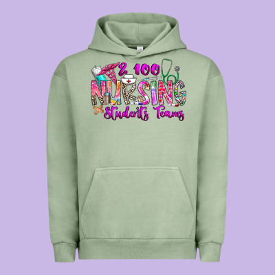 100 Nursing Students Teams Urban Hoodie Designed By Cowhidedigitalart