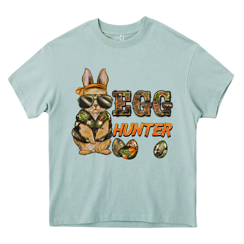 Easter Egg Hunter Rabbit Bunny Heavy Core Tee by BarkalooDesign | Teevron