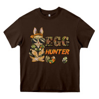 Chocolate Brown easter egg hunter rabbit bunny Heavy Core Tee - BarkalooDesign