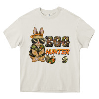 Cream easter egg hunter rabbit bunny Heavy Core Tee - BarkalooDesign