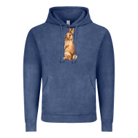 Vintage Denim Bunny Vintage Hoodie - NancyCooperArtShop