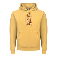 Vintage Mustard Bunny Vintage Hoodie - NancyCooperArtShop