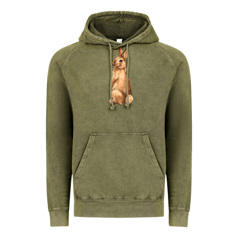 Bunny Vintage Hoodie by NancyCooperArtShop | Teevron