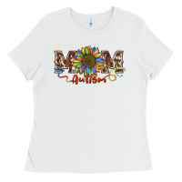 White autism mom Ladies Tee - BarkalooDesign