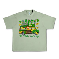 Oil Green Happy St. Patricks Day Urban Heavy Tee - BundleAndBundleShop