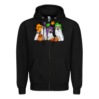 Black ghost dogs Zipper Hoodie - CowGirlArtShop