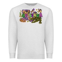 Oatmeal Heather Louisiana Mardi Gras Premium Sweatshirt - FaDigitalArtStudio