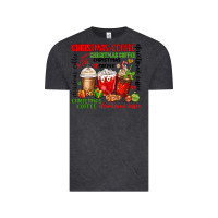 Vintage Black Christmas coffee Vintage Tee - MaliasSmallBusiness