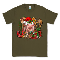 Army Green joy christmas with pig bbs Classic Tee - BundleAndBundleShop