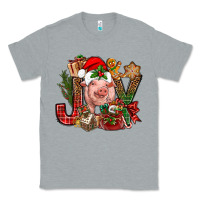 Heather Grey joy christmas with pig bbs Classic Tee - BundleAndBundleShop