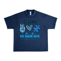 Navy in april we wear blue Urban Heavy Tee - JahusDesignShop