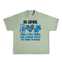 Oil Green in april we wear blue Urban Heavy Tee - JahusDesignShop