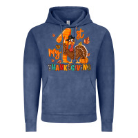 Vintage Denim my first thanksgiving Vintage Hoodie - MaliasSmallBusiness