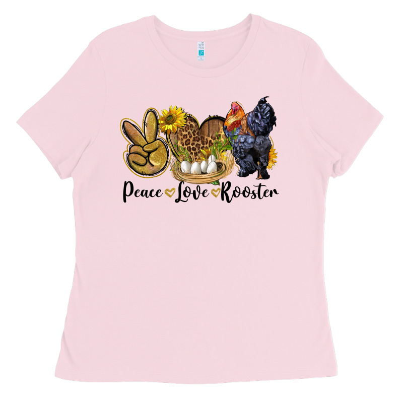 Peace Love Rooster Ladies Tee by LillyAllenDesigns | Teevron