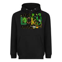 Black St. Patrick's Day One lucky Nurse Heavyweight Hoodie - OliviaCreatesArt