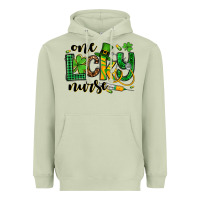 Matcha St. Patrick's Day One lucky Nurse Heavyweight Hoodie - OliviaCreatesArt