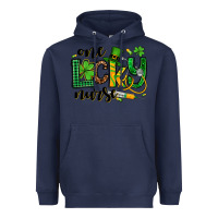 Navy St. Patrick's Day One lucky Nurse Heavyweight Hoodie - OliviaCreatesArt