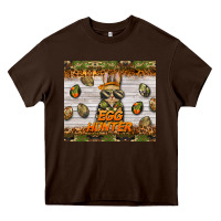 Chocolate Brown easter egg hunter  rabbit Heavy Core Tee - BarkalooDesign