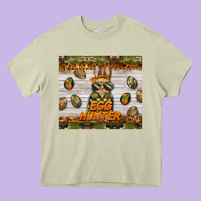 Easter Egg Hunter  Rabbit Heavy Core Tee Designed By Barkaloodesign