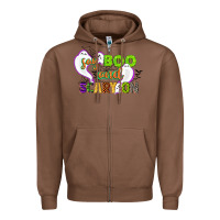 Chestnut say boo and scary on Zipper Hoodie - CowGirlArtShop