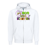 White say boo and scary on Zipper Hoodie - CowGirlArtShop