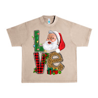 French Oak Love With Santa Portrait Urban Heavy Tee - BundleAndBundleShop