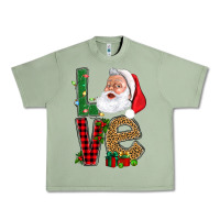 Oil Green Love With Santa Portrait Urban Heavy Tee - BundleAndBundleShop