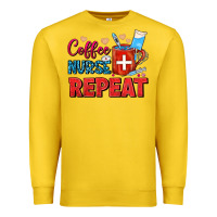 Lemon Coffee Nurse Repeat Premium Sweatshirt - FaDigitalArtStudio