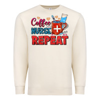 Sandshell Coffee Nurse Repeat Premium Sweatshirt - FaDigitalArtStudio