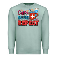 Seafoam Coffee Nurse Repeat Premium Sweatshirt - FaDigitalArtStudio