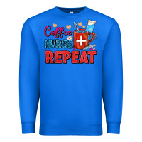 True Royal Coffee Nurse Repeat Premium Sweatshirt - FaDigitalArtStudio