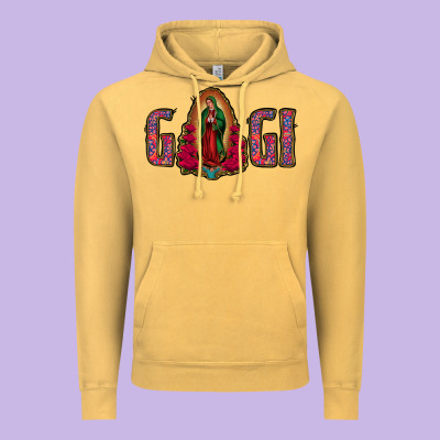 Gigi Lady Of Guadalupe Vintage Hoodie Designed By Jasminsmagicworld