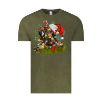 Vintage Olive Christmas soldier veteran boots Vintage Tee - MaliasSmallBusiness